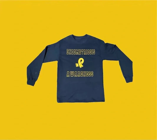 Endometriosis Awareness L/S T-Shirt in Black