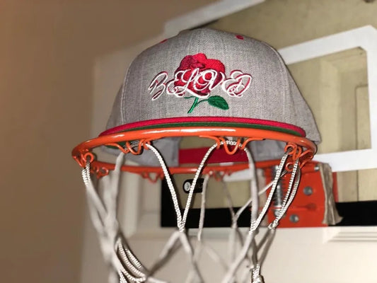 Beloved SnapBack in Gray/Red