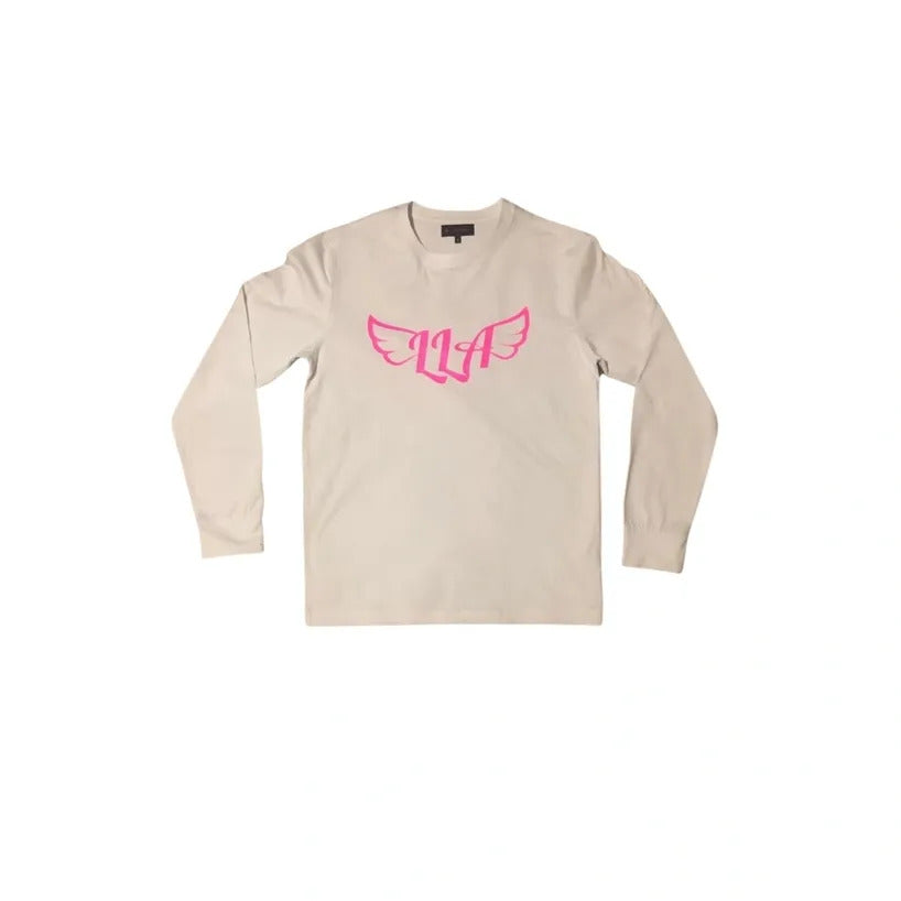 Signature Logo Shirt in Wht/Pink