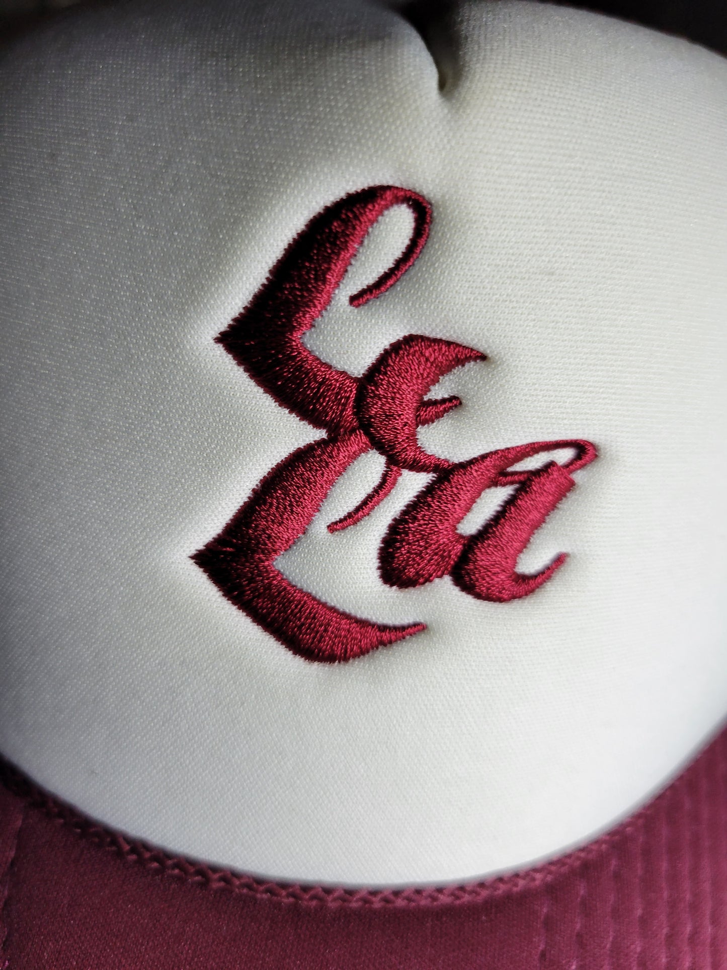 Signature Logo V2 Trucker Hat in Brg/Wht