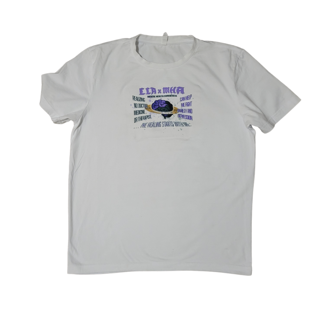 MHA x LLA I Am Shirt In White