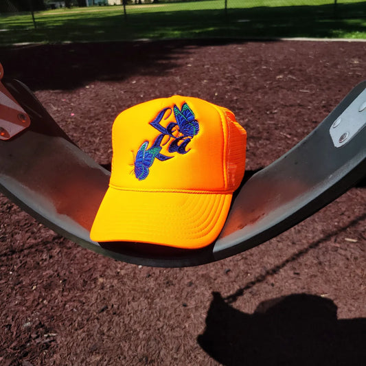 LLA New Beginnings Trucker in Neon Orange