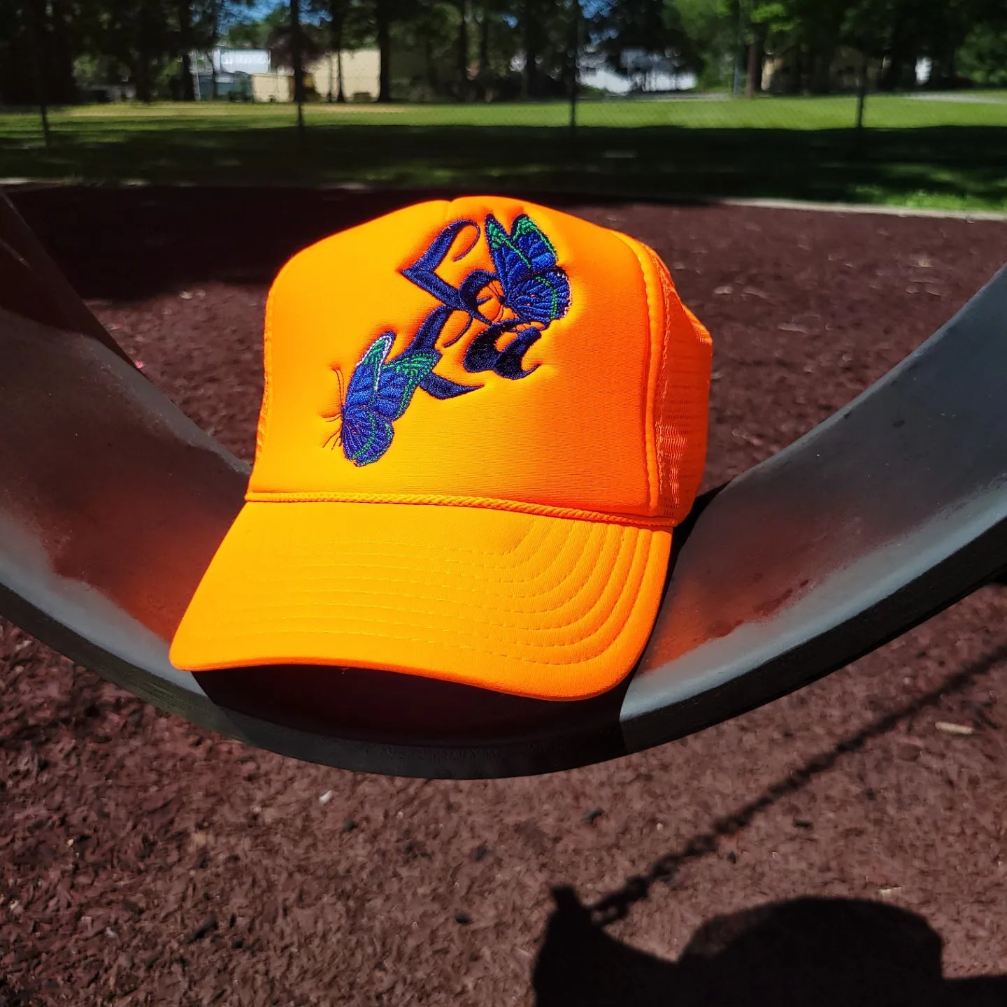 LLA New Beginnings Trucker in Neon Orange