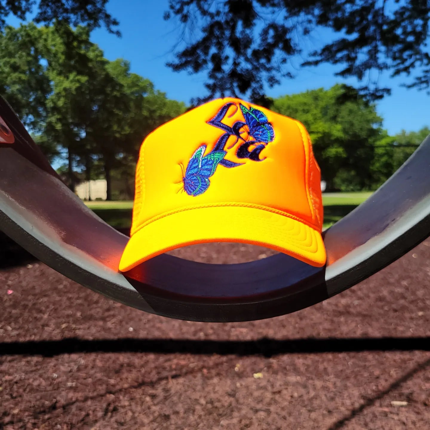 LLA New Beginnings Trucker in Neon Orange