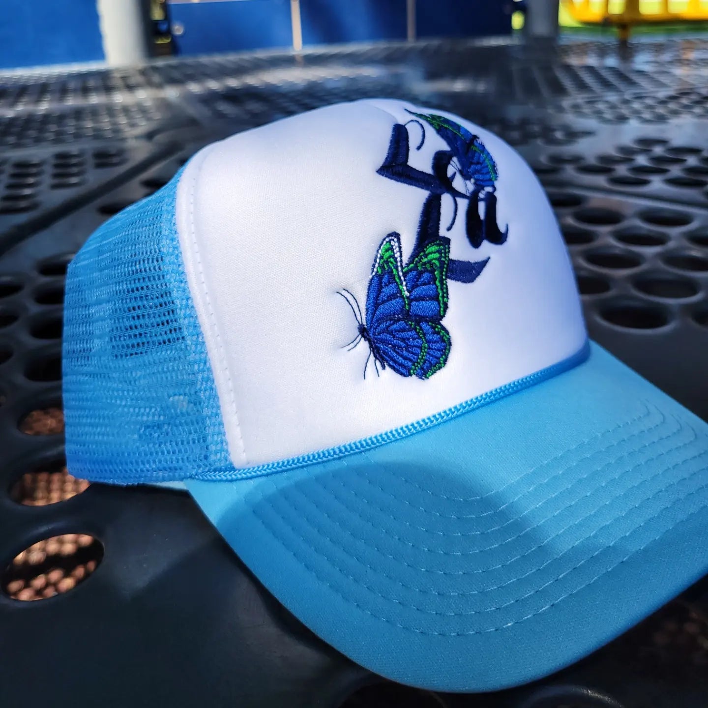 New Beginnings Trucker in Sky Blue