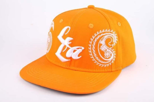 LLA Paisley Snapback in Orange