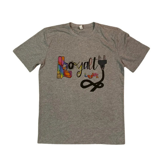 Loyalty Over Love  T-Shirt In Gray